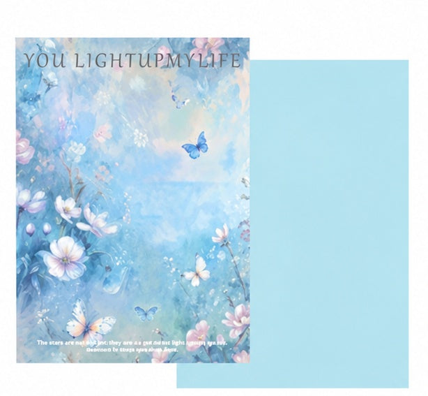 Floral Paper with Writing