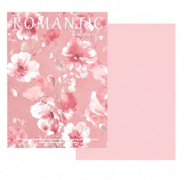 Floral Paper with Writing