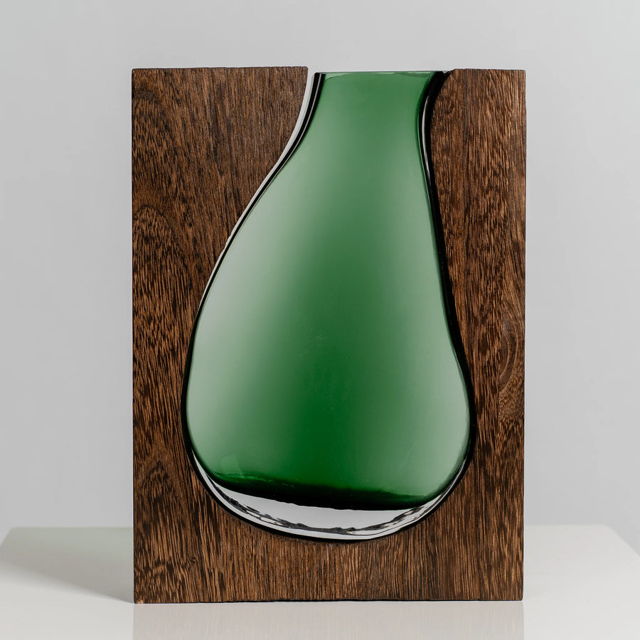 Green Vase with Timber Frame