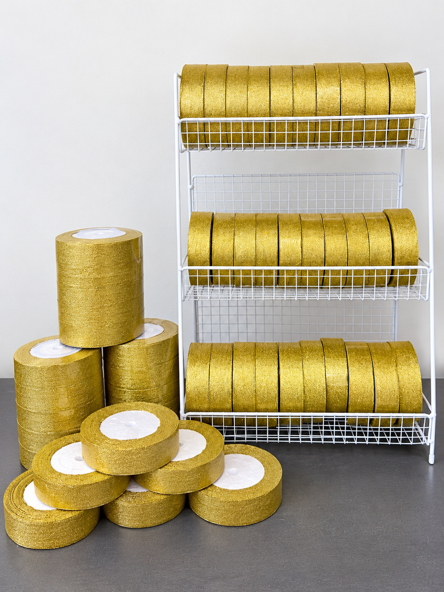 Gold metallic organza ribbon