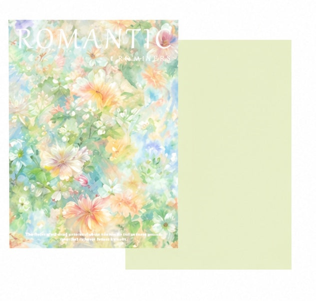 Floral Paper with Writing