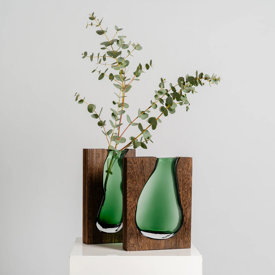 Green Vase with Timber Frame