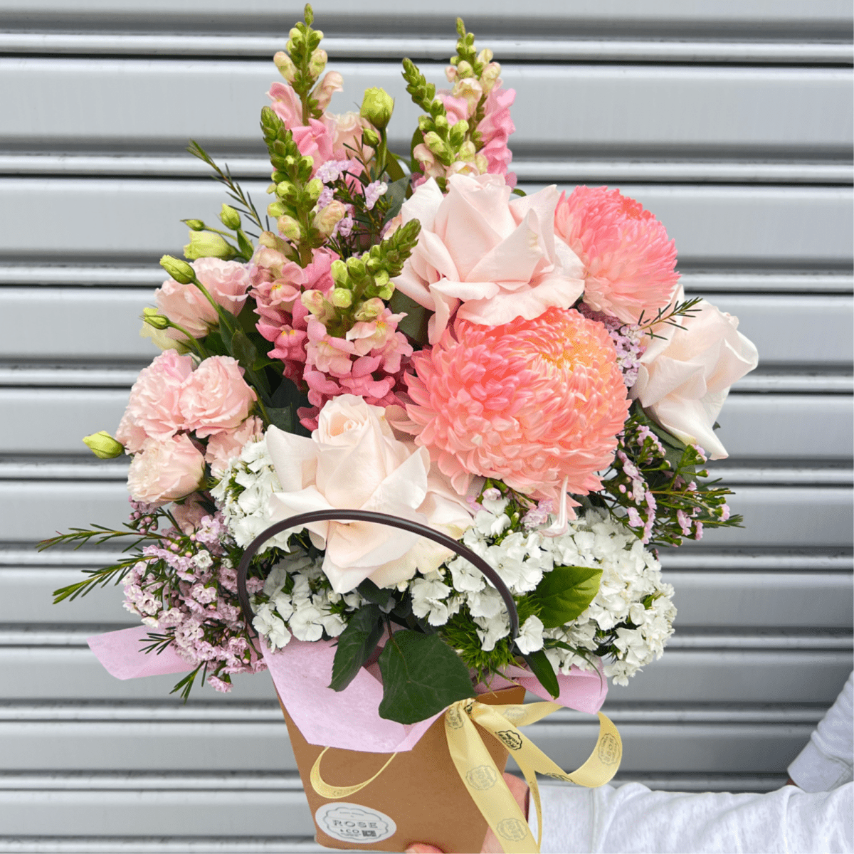 Pink clearance flower handbag